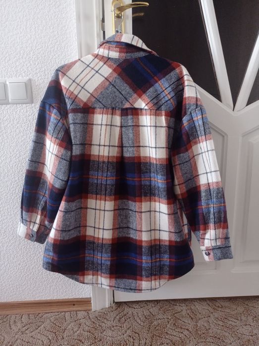 Рубашка в клетку теплая
