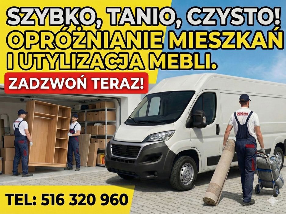 Wywóz utylizacja Śmieci Mebli - Opróżnianie Mieszkań, Firm, Piwnic