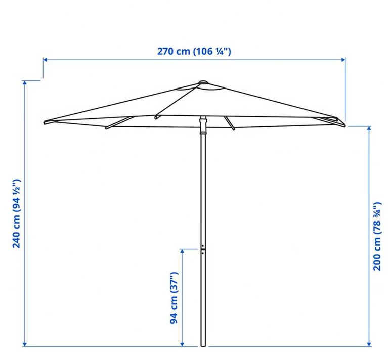 Guarda Sol Verde NOVO HÖGÖN IKEA 2,7m