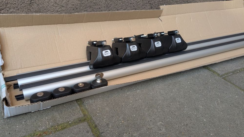 Bagażnik dachowy Amos Alfa Aero. Belki dachowe. Belki aluminiowe 120 cm
