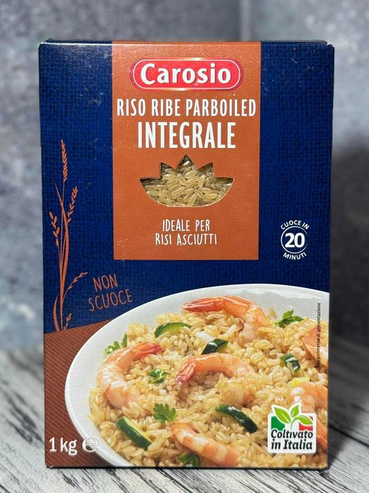 Рис Carosio Parboiled Integrale пропарений коричневий 1 кг