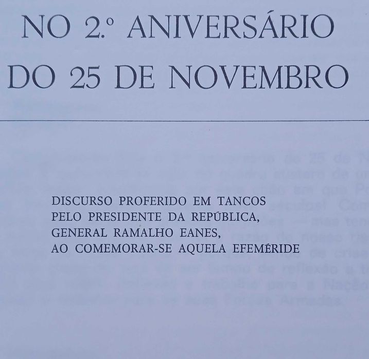 No 2º Aniversário do 25 de Novembro