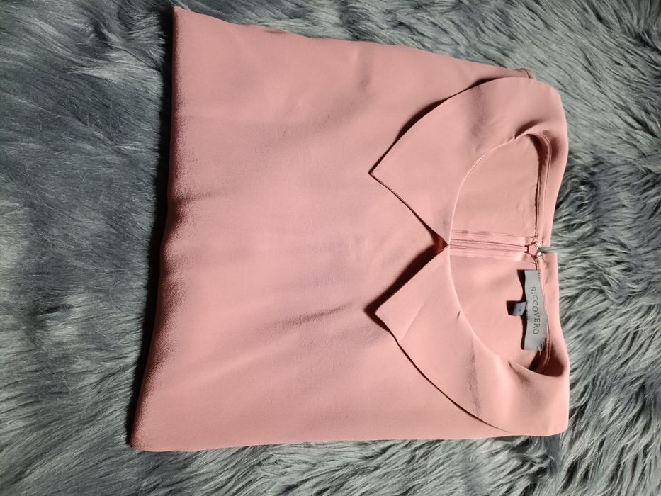 Bluzka jedwab Riccovero /styl oversize/Roz /M/L