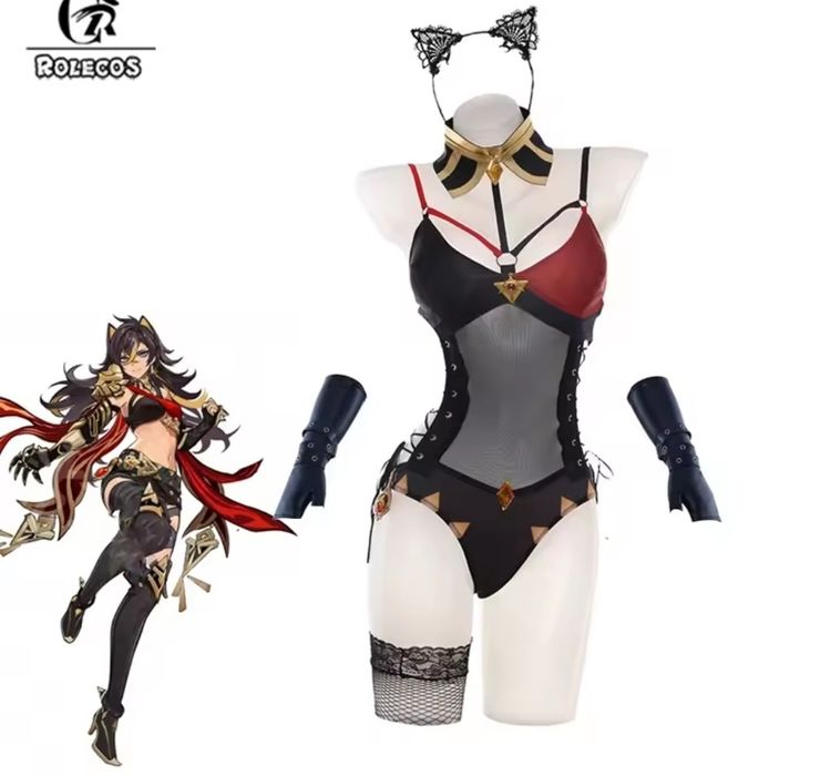 Przebranie kostium Genshin Impact Dehya Fanart bunny Girls