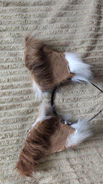 Furry therian uszy Dino mask skull dog cosplay kostium
