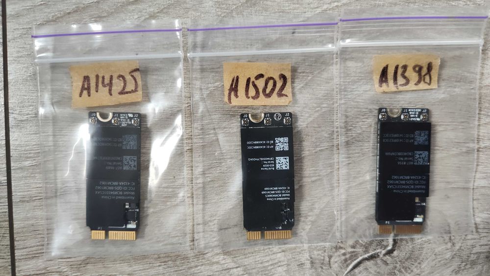 Wi-Fi Intel AC7260, AC7265, 8260, 8265, 9560, AX200, AX201, Apple