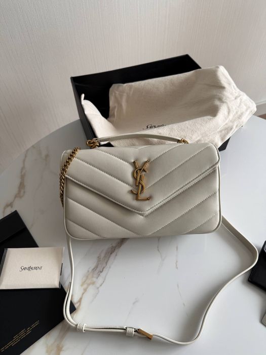 Сумка YSL Yves Saint Laurent молочна