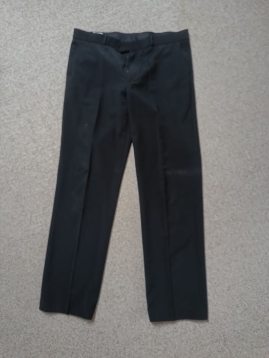 Wełniane spodnie garniturowe męskie