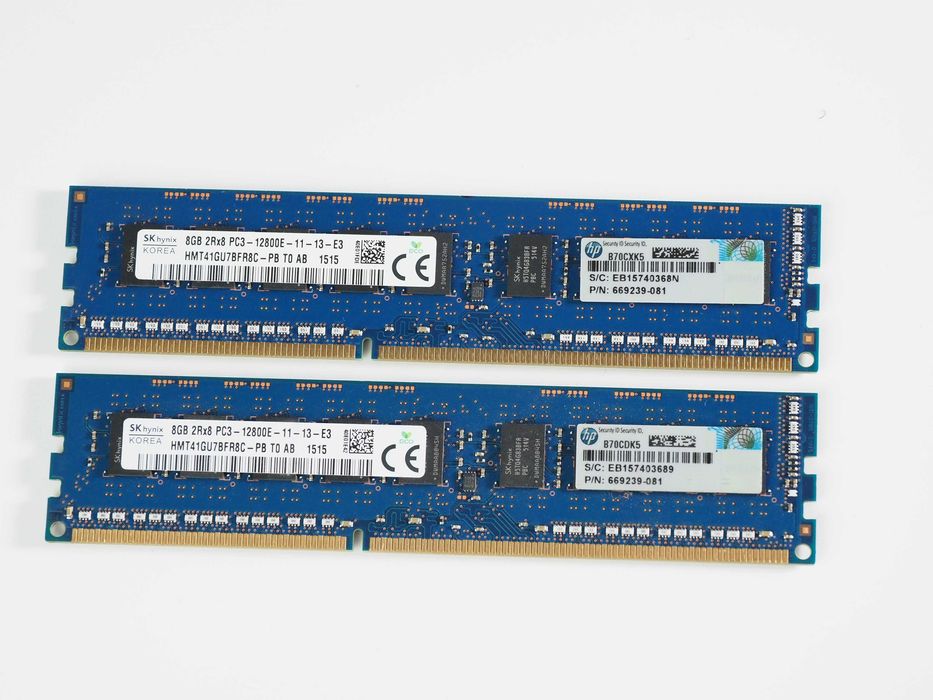 pamieć RAM DDR3 16 GB ECC unbuffered - np. HP ML 310E, Fujitsu TX1310
