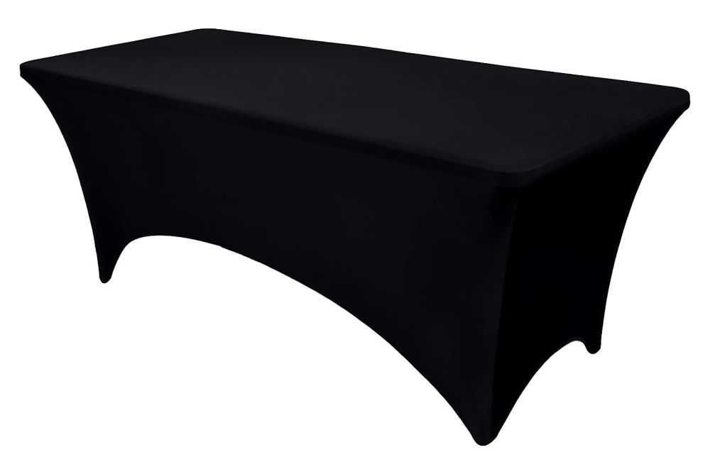 Obrus uniwersalny pokrowiec na stół cateringowy 180 cm 6FT czarny el