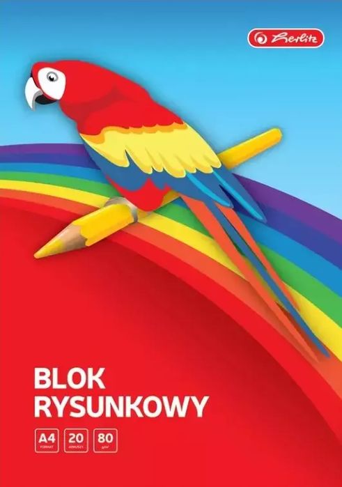 Blok Rysunkowy Biały A4, 20 Arkuszy. Nowy Produkt