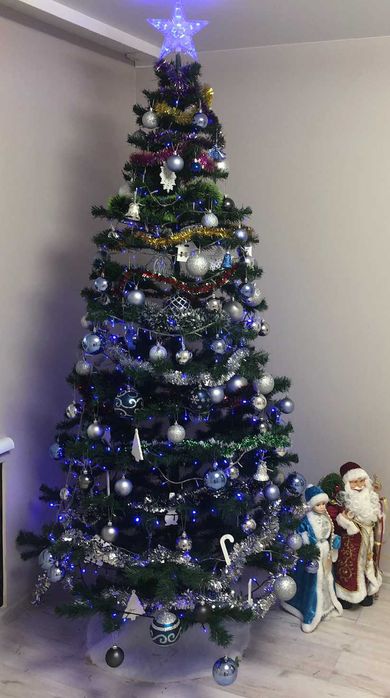 Ель/елка/ялинка искусственная ПВХ зеленая 2,4 м