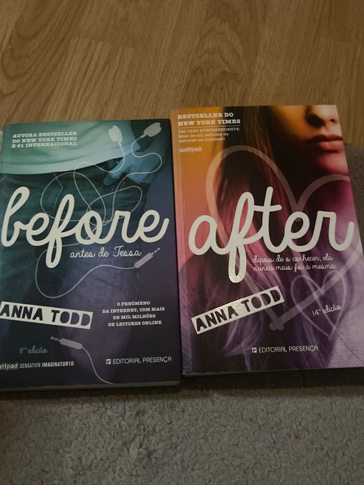 Livros before e after