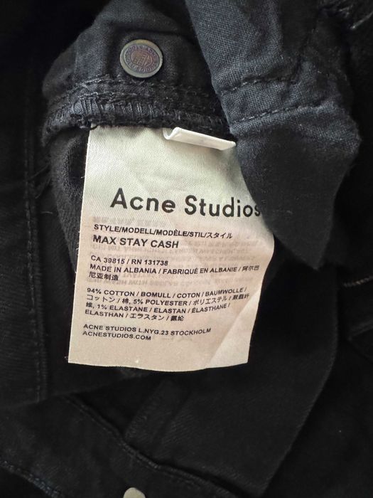 Acne Studios Max Stay Cash Black Denim