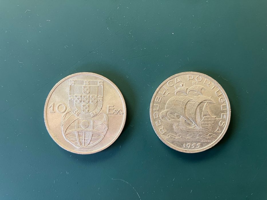 Moeda 10 Escudos Prata 1955