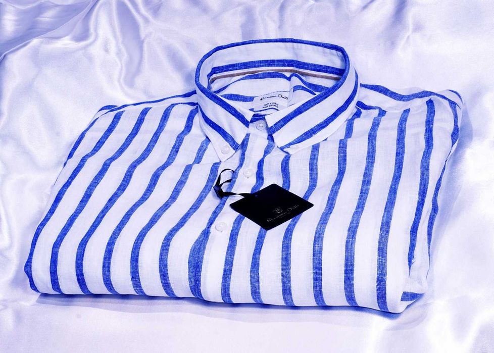 Massimo Dutti lniana koszula S sycylijski dandy żigolo samiec alfa th