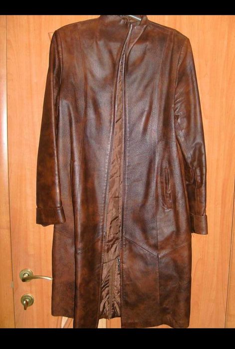 Утепленный плащ #натуральная кожа# обмен