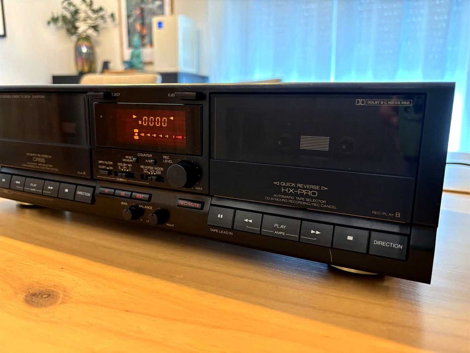 Deck de cassettes duplo Sansui, modelo D-X317WR