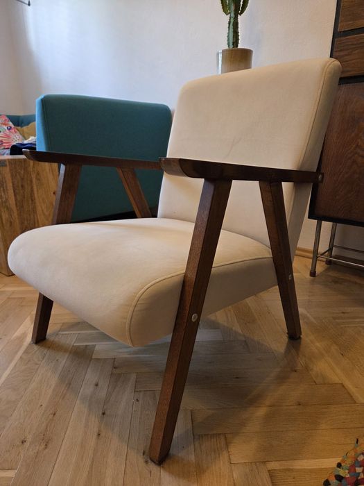 Fotel stylizowany PRL vintage