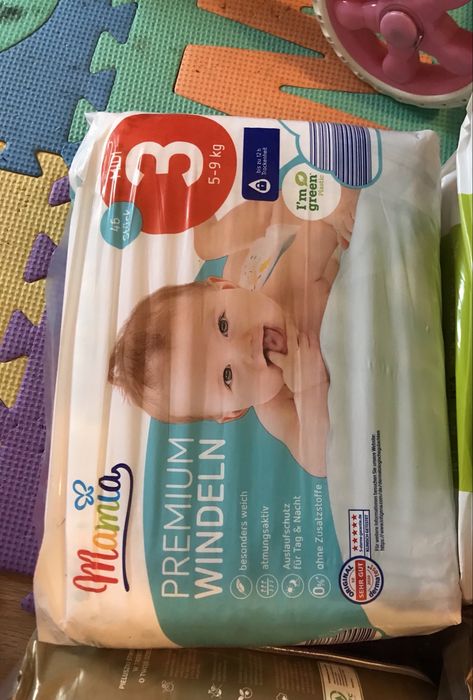 Mamia 3, 46 szt pieluchy pampersy 5-9 kg nowe