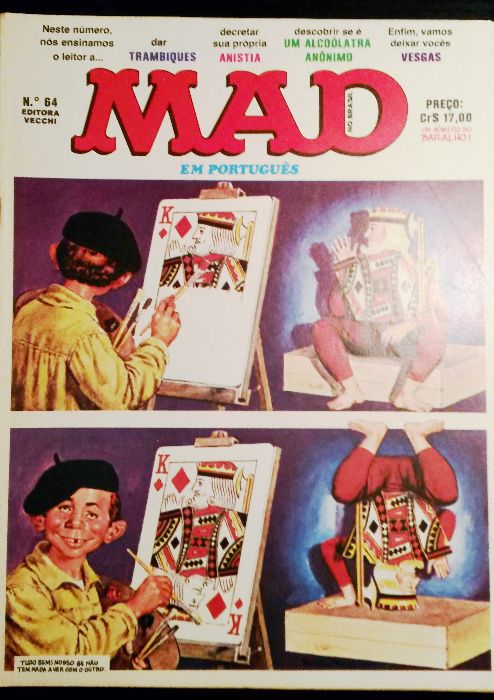 6 Revistas MAD comics dos anos 80