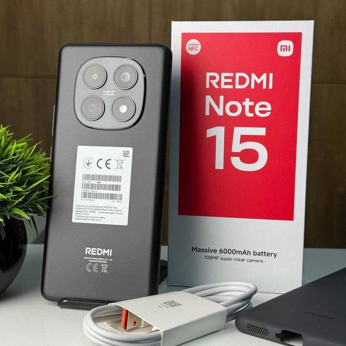 Новий смартфон Xiaomi Redmi Note 15 4G 8/256GB, гарантія 12 міс