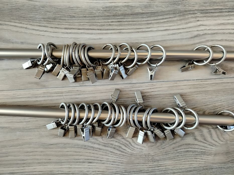 Karnisz podwójny ze wspornikami 200cm + żabki 40 szt