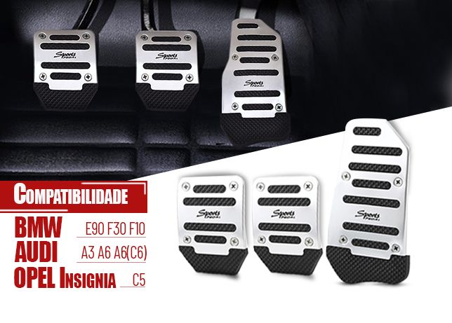 Capas pedais BMW e outras marcas antiderrapantes