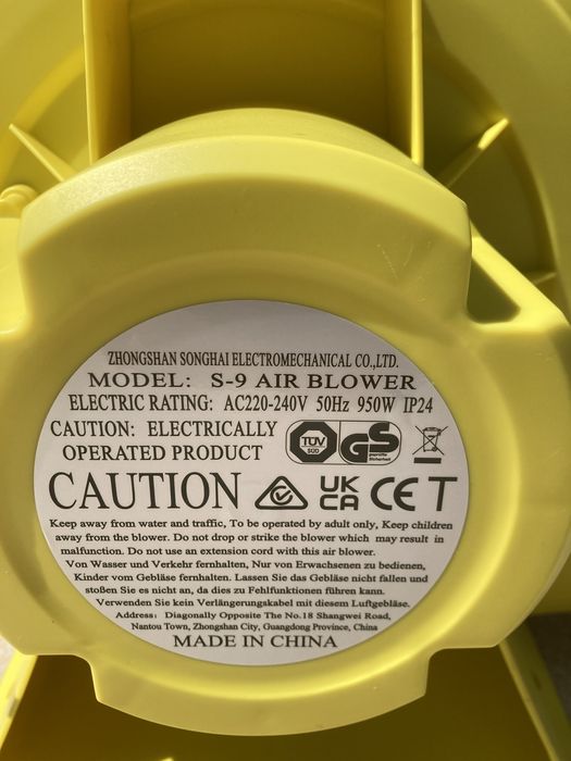 Motor ou turbina 950w para insuflaveis