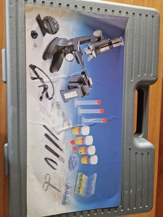 Kit Microscópio Educativo Completo c/ Acessórios (Mala Incluída)