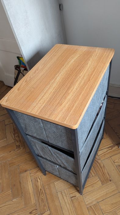 Comoda/Bloco/Mesa de Cabeceira com 3 Gavetas 71x45x30