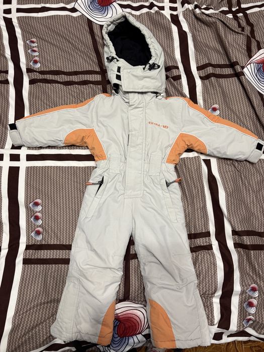 Дитячий комбінезон сірий з оранжевим 2-3 роки осінь-зима 3