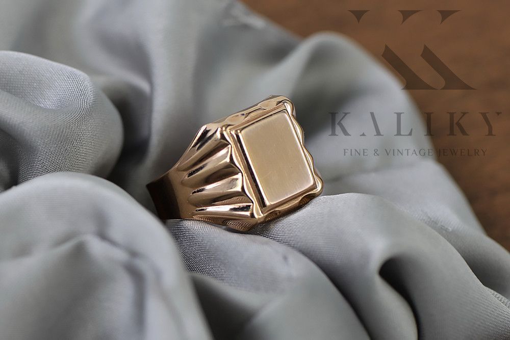 Złoty sygnet męski 14k 585 z różowego czerwonego złota csn016r Poznań
