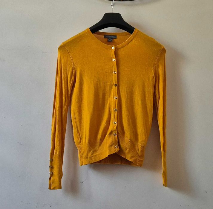 Primark pomarańczowy sweterek damski na 9 guzików rozmiar XS 34-36