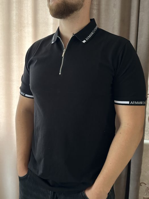 НОВА Футболка 1/3 ZIP Armani Exchange | футболка AX Армані екчендж | анжел