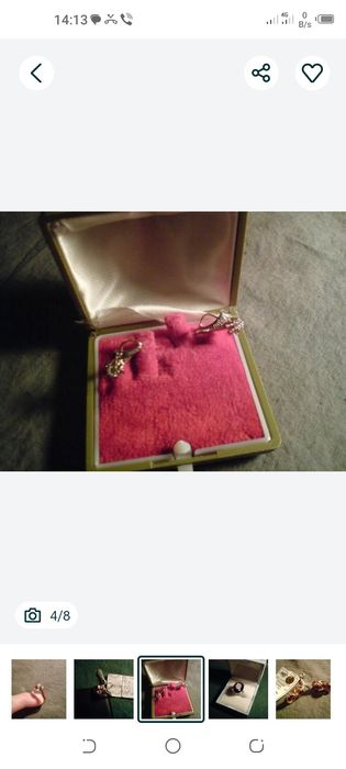 Кольцо серьги золотые с бриллиантами СССР качество