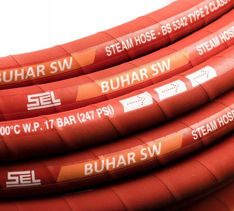 Wąż do pary nasyconej 13mm temp 203'C ciśnienie pracy 17 bar