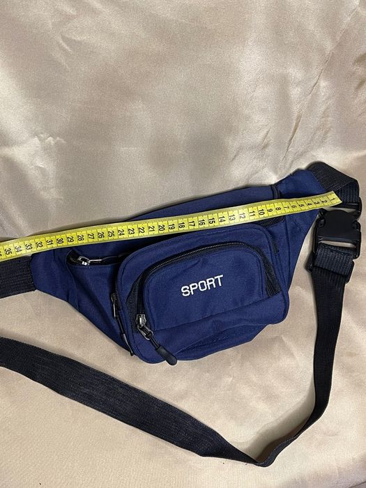 Сумка поясна синя