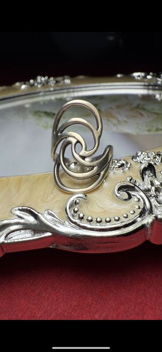 Срібна каблучка з раухтопазом