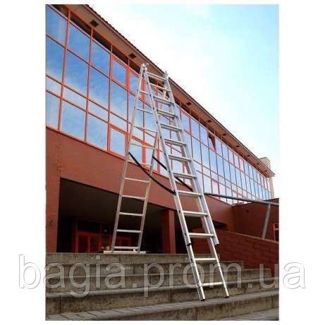 Лестница алюмінієва 3-х секційна драбина HIGHER 3-10.11.12