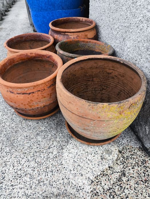 5 vasos cerâmica
