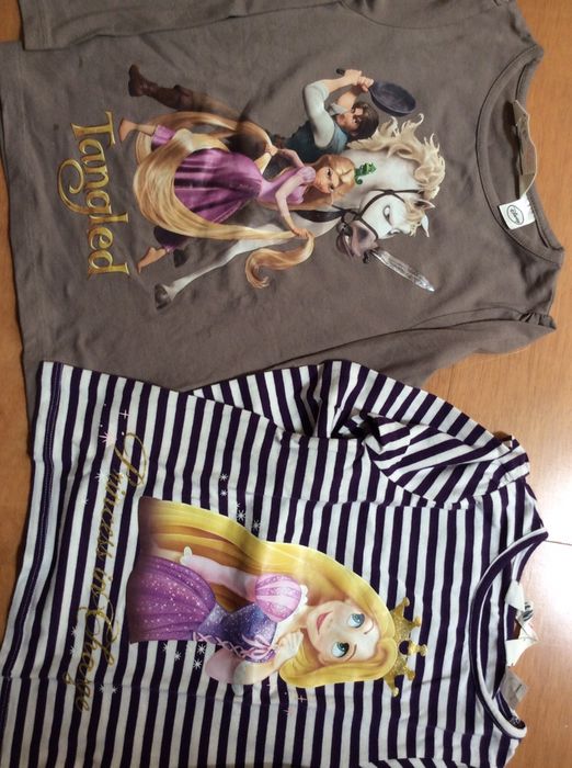 Camisolas Frozen, Sky e Rapunzel H&M