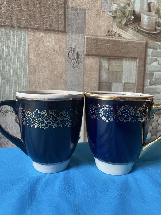 Чашки большие кобальт