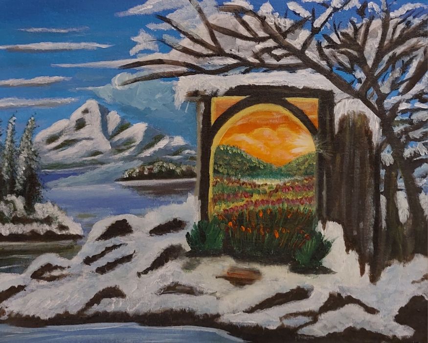 Tela de pintura em acrílico