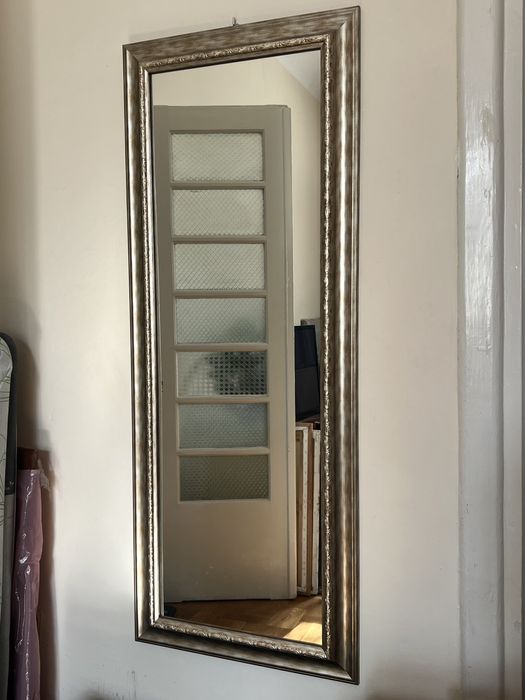 Lustro IKEA srebrne przecierane stylizowane