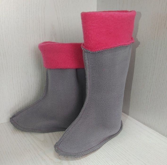 Утеплювач вставка в дитячі гумові чоботи, флісовий вкладиш  23р.-32р.