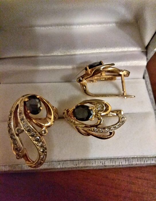 Серьги, кольца золото 585пр.