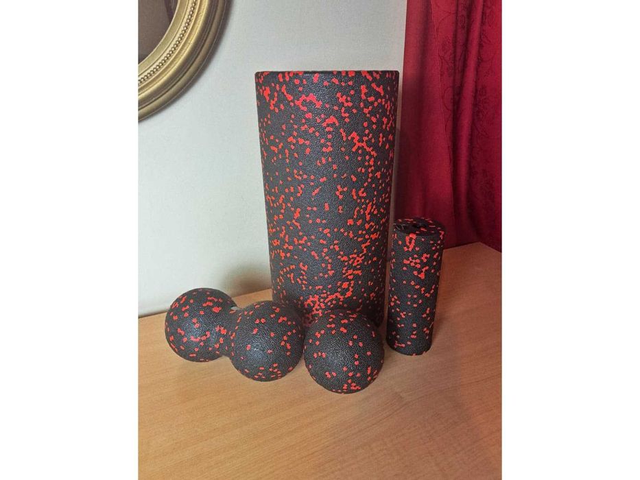 Zestaw EPP Roller Wałek Duoball Piłka Do Ćwiczeń Masażu Rolowania 4w1