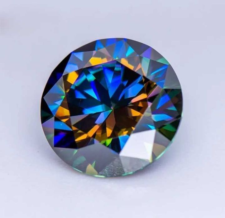 Diament Moissanit Tęczowy BRILANT 6,5mm- 1CT VVS1-D