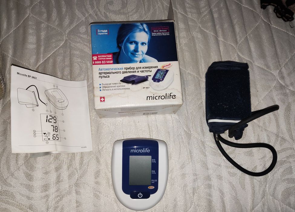 Автоматический тонометр для измерения давления и пульса Microlife